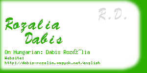 rozalia dabis business card